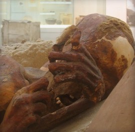 Hiding Face of a Pre-Dynastic Mummy at the British Museum, via Flickr user Ian