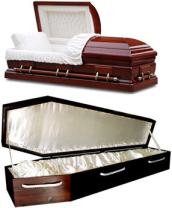 Top- Casket, Bottom- Coffin, via DCInternational
